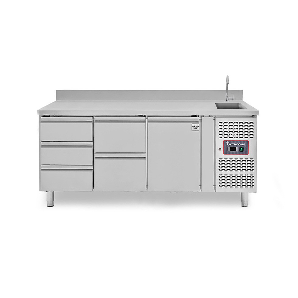 copy of Tavolo refrigerato - 2 porte - Prof. 700 - temperatura -2°C/+8°C