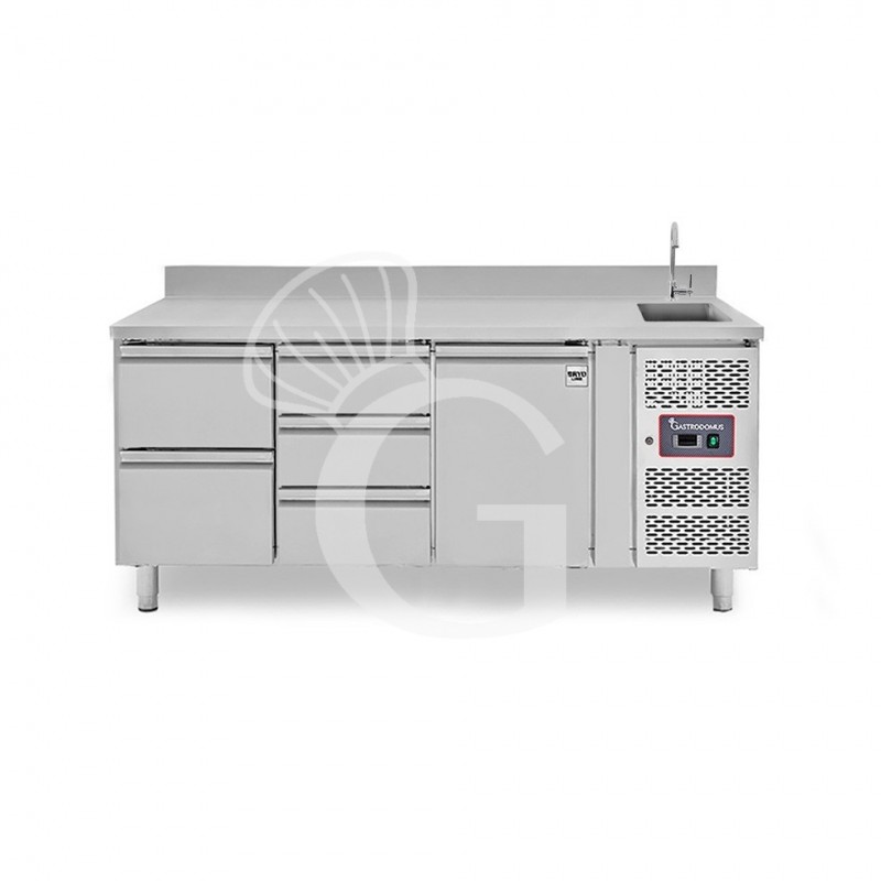 copy of Tavolo refrigerato - 2 porte - Prof. 700 - temperatura -2°C/+8°C