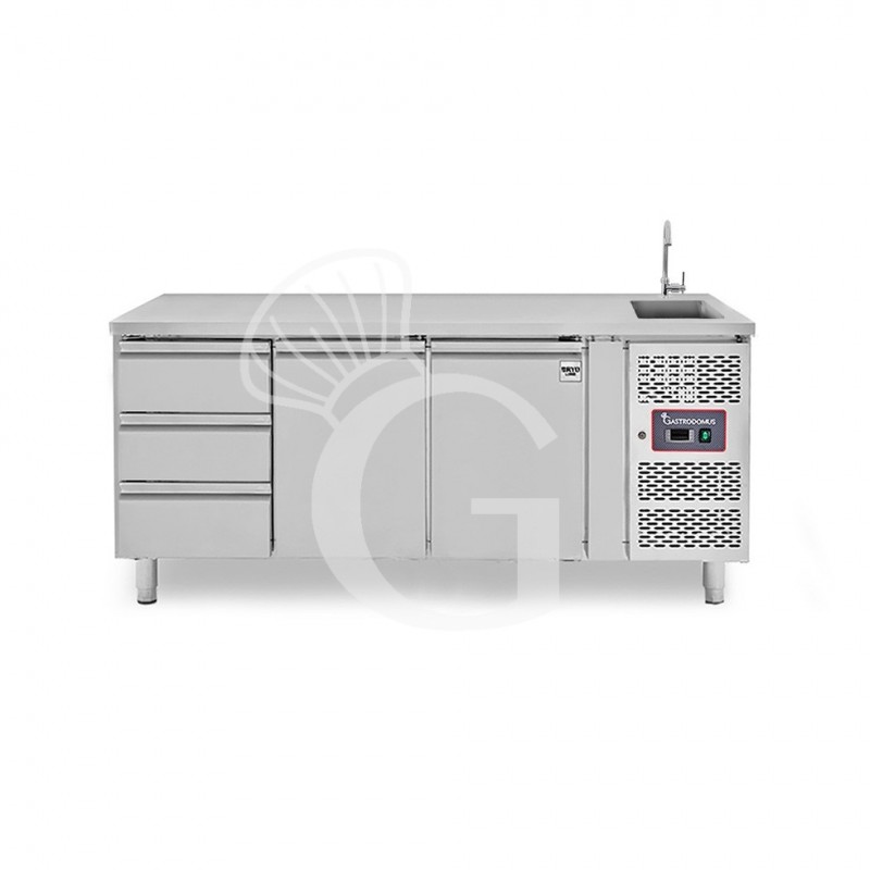 copy of Tavolo refrigerato - 2 porte - Prof. 700 - temperatura -2°C/+8°C