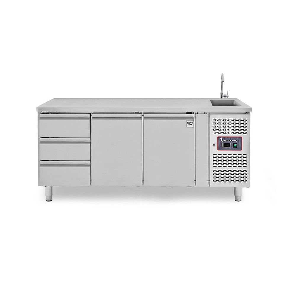 copy of Tavolo refrigerato - 2 porte - Prof. 700 - temperatura -2°C/+8°C