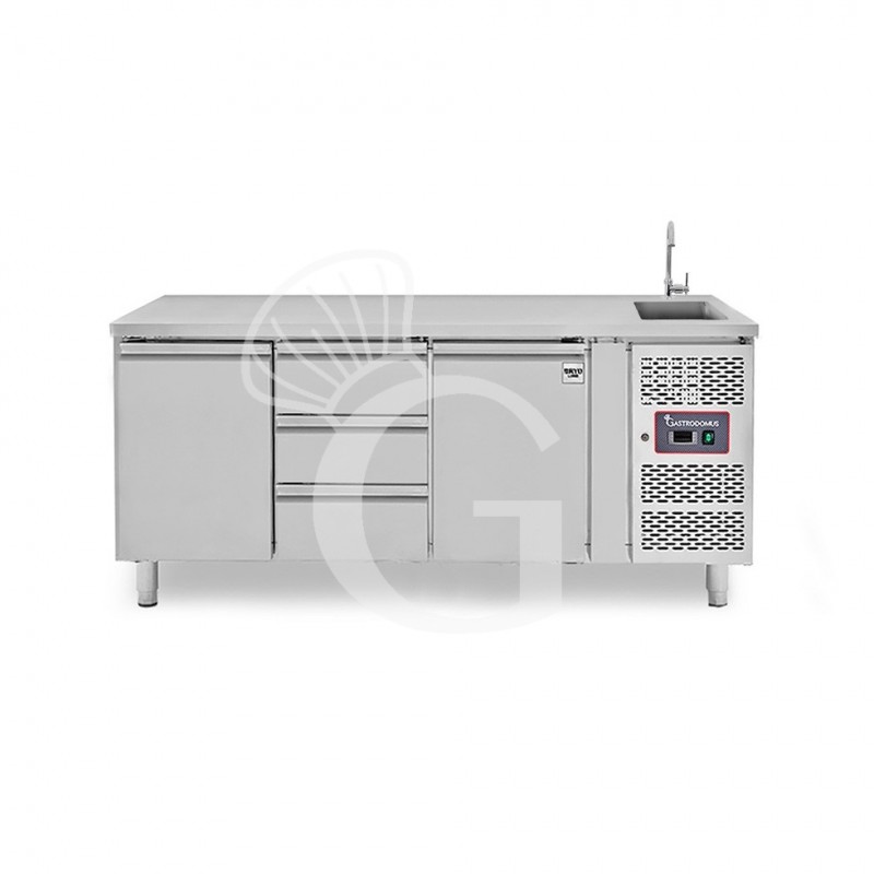 copy of Tavolo refrigerato - 2 porte - Prof. 700 - temperatura -2°C/+8°C