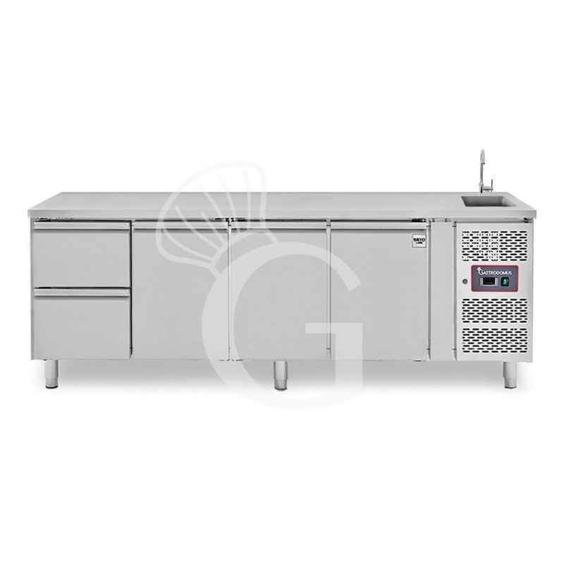 copy of Tavolo refrigerato - 2 porte - Prof. 700 - temperatura -2°C/+8°C