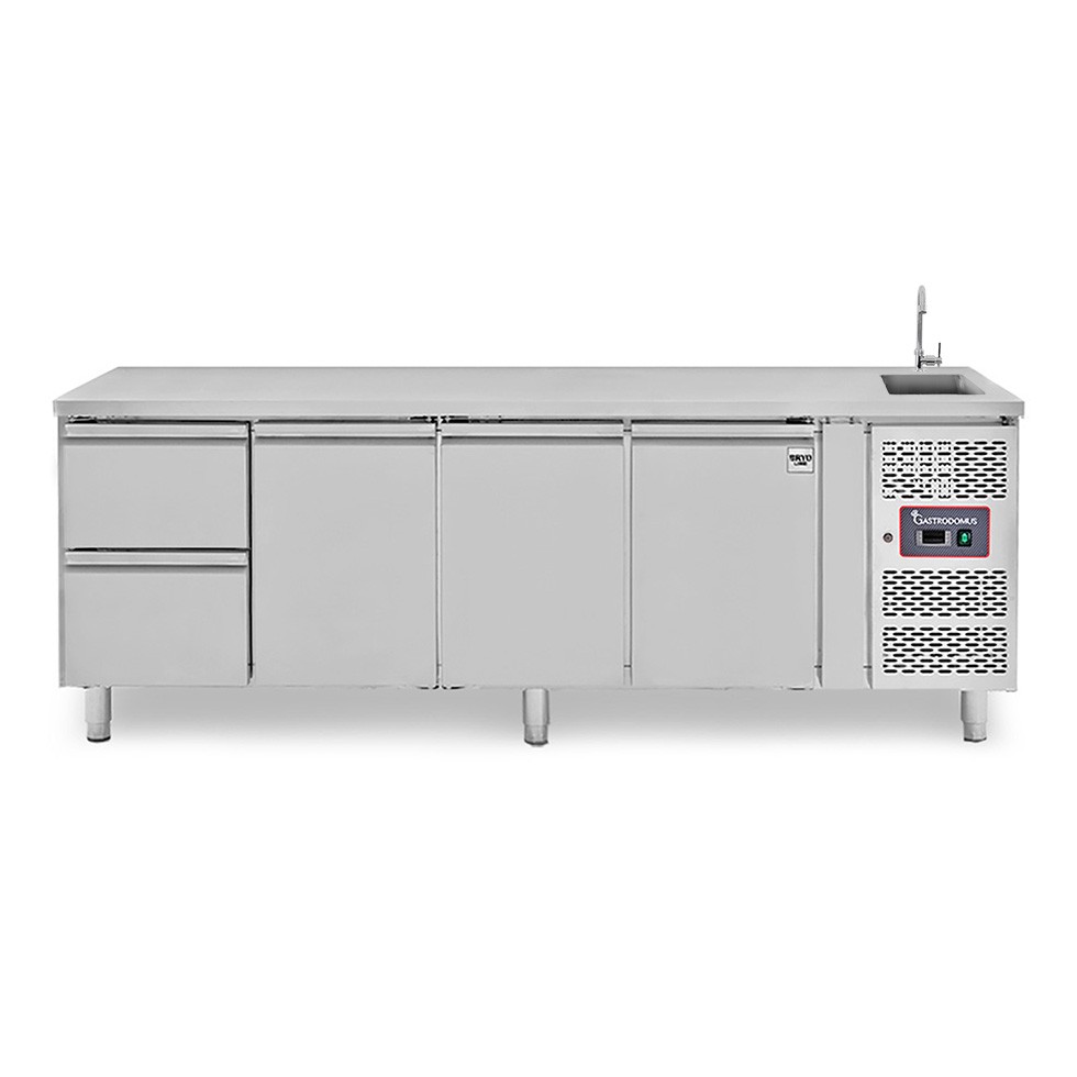 copy of Tavolo refrigerato - 2 porte - Prof. 700 - temperatura -2°C/+8°C