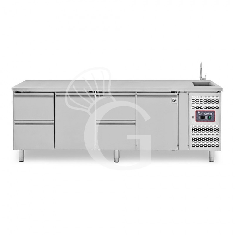 copy of Tavolo refrigerato - 2 porte - Prof. 700 - temperatura -2°C/+8°C