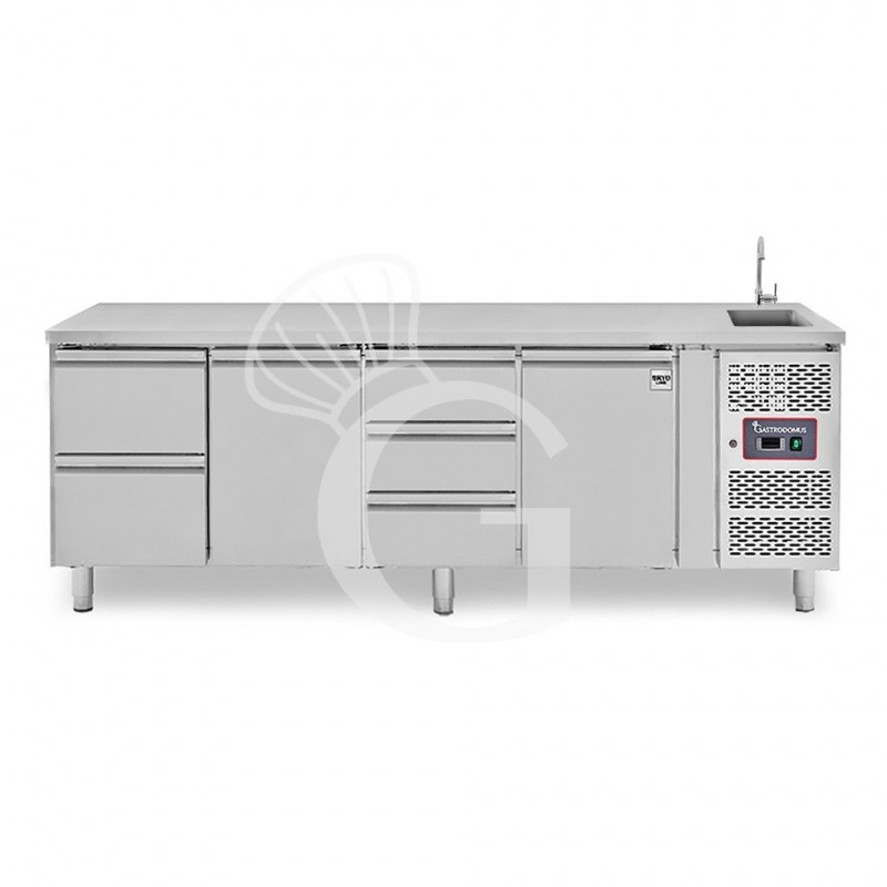 copy of Tavolo refrigerato - 2 porte - Prof. 700 - temperatura -2°C/+8°C
