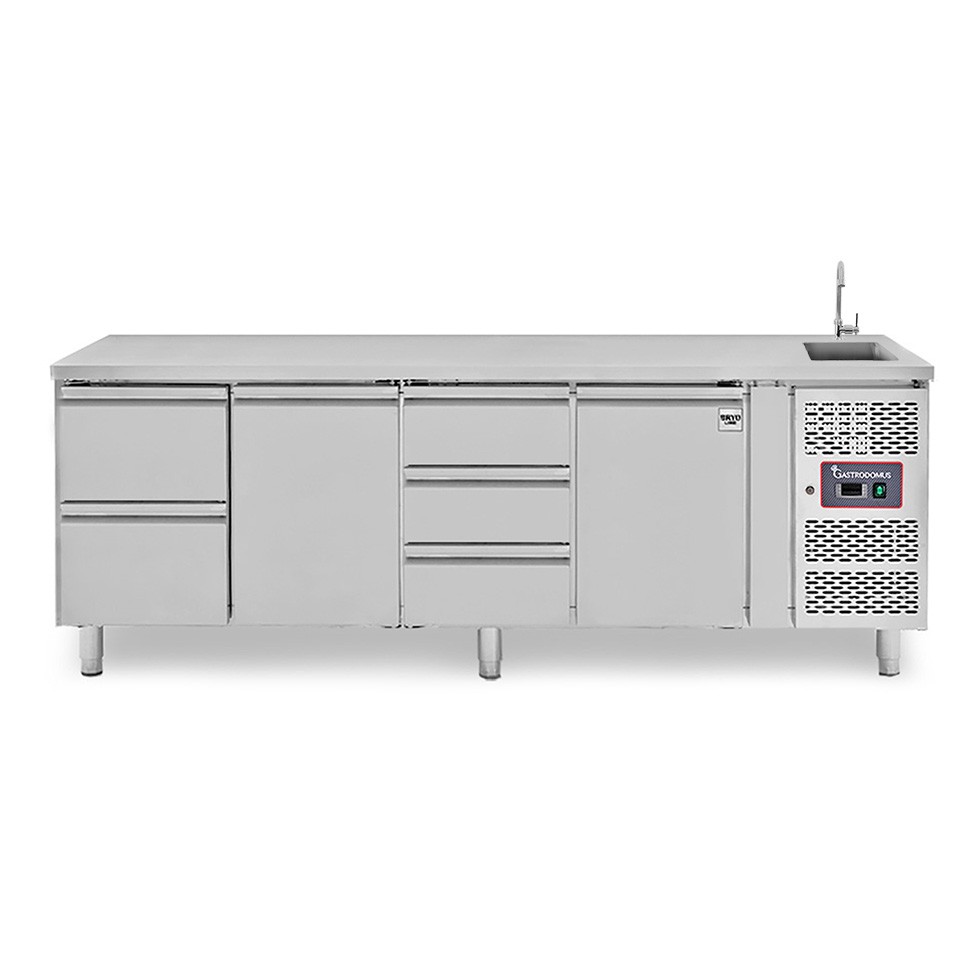 copy of Tavolo refrigerato - 2 porte - Prof. 700 - temperatura -2°C/+8°C