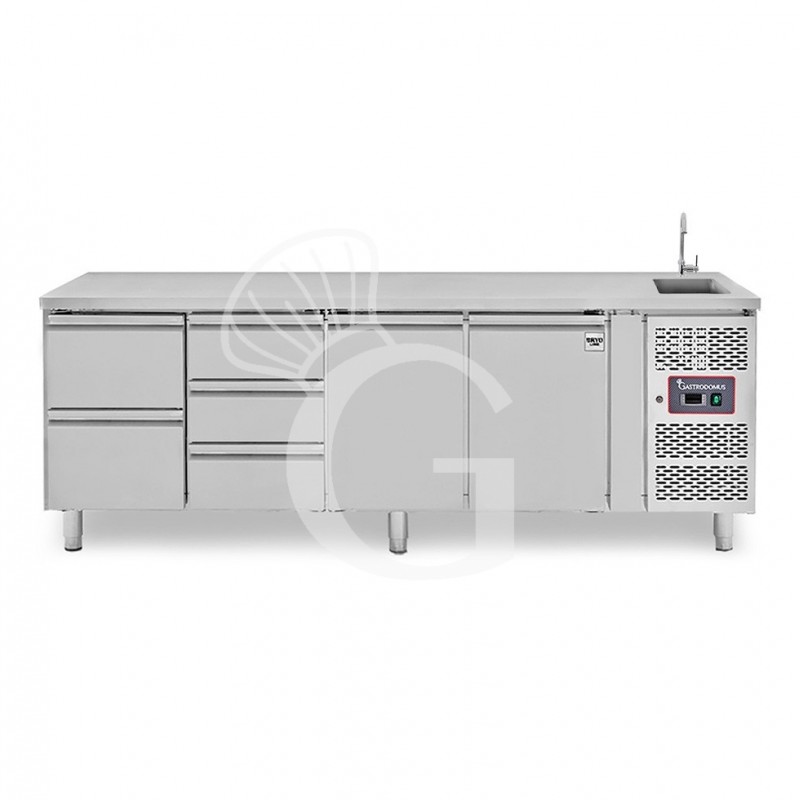 copy of Tavolo refrigerato - 2 porte - Prof. 700 - temperatura -2°C/+8°C