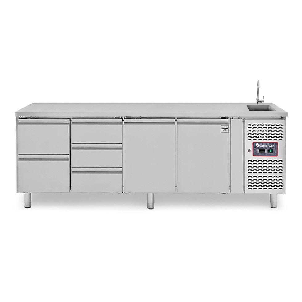 copy of Tavolo refrigerato - 2 porte - Prof. 700 - temperatura -2°C/+8°C