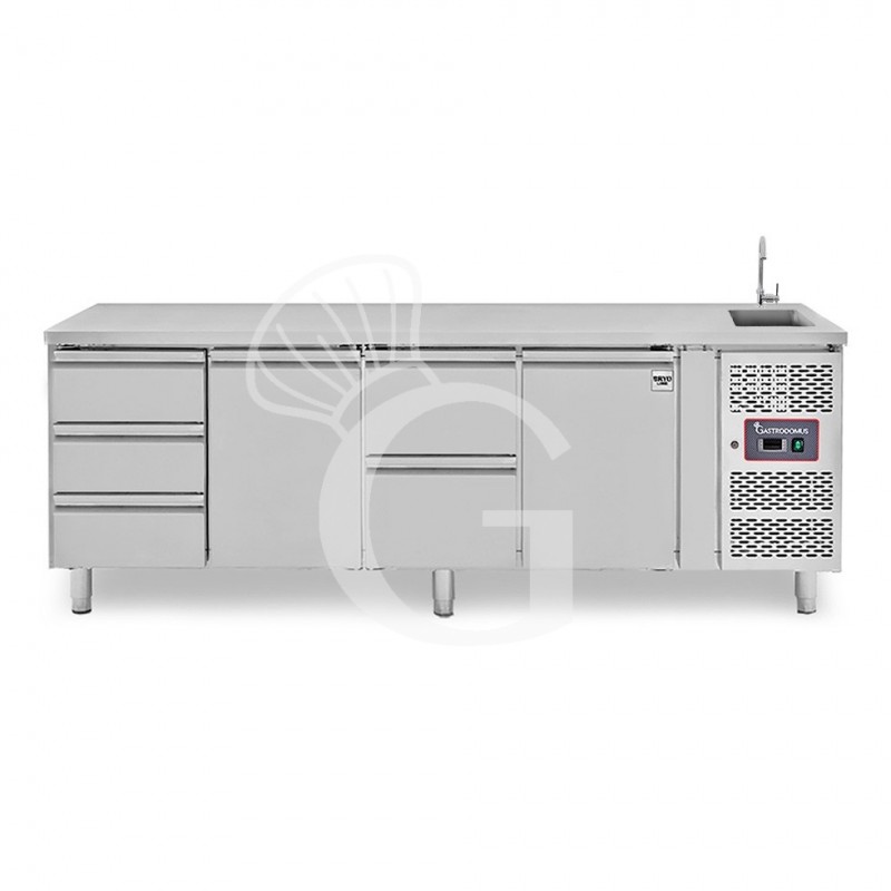 copy of Tavolo refrigerato - 2 porte - Prof. 700 - temperatura -2°C/+8°C