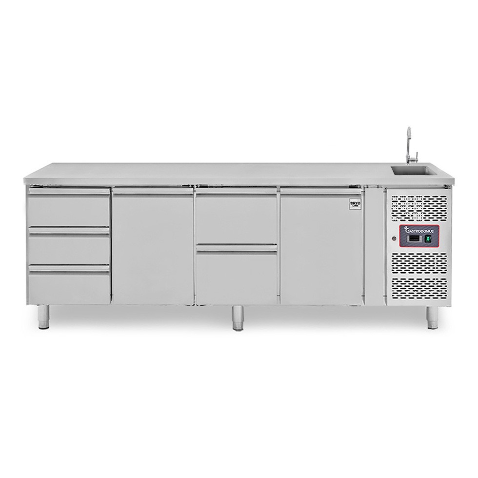 copy of Tavolo refrigerato - 2 porte - Prof. 700 - temperatura -2°C/+8°C