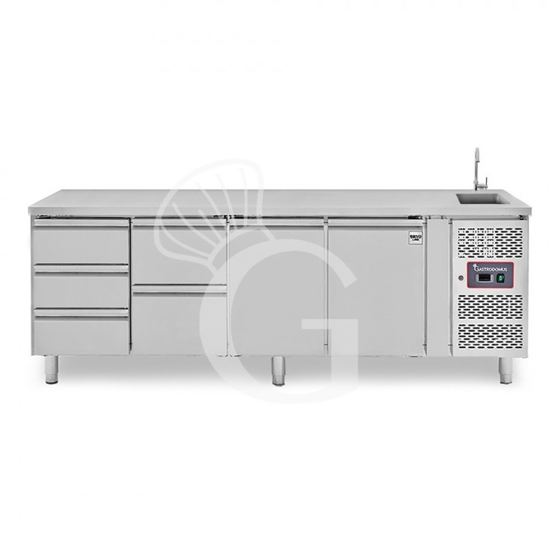 copy of Tavolo refrigerato - 2 porte - Prof. 700 - temperatura -2°C/+8°C