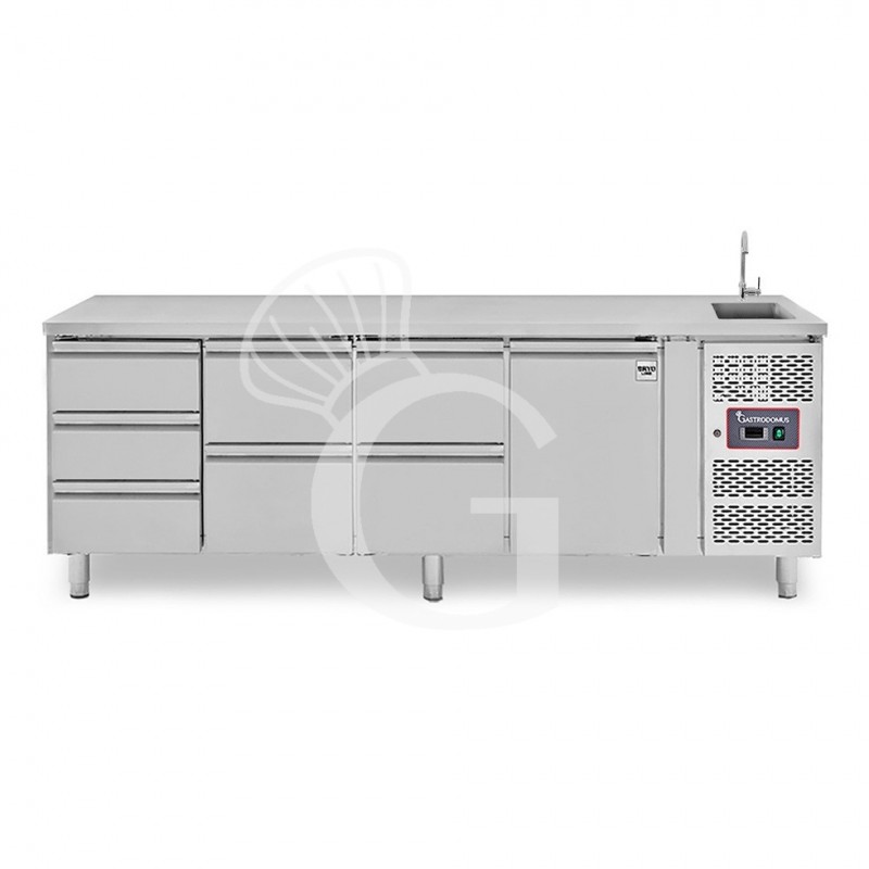 copy of Tavolo refrigerato - 2 porte - Prof. 700 - temperatura -2°C/+8°C