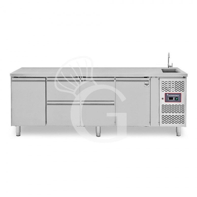 copy of Tavolo refrigerato - 2 porte - Prof. 700 - temperatura -2°C/+8°C