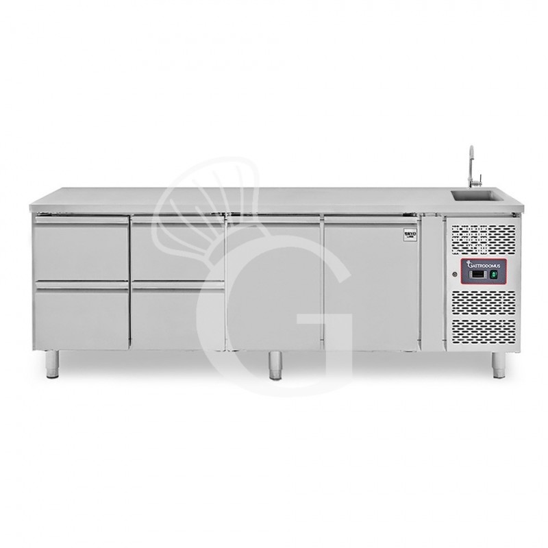 copy of Tavolo refrigerato - 2 porte - Prof. 700 - temperatura -2°C/+8°C