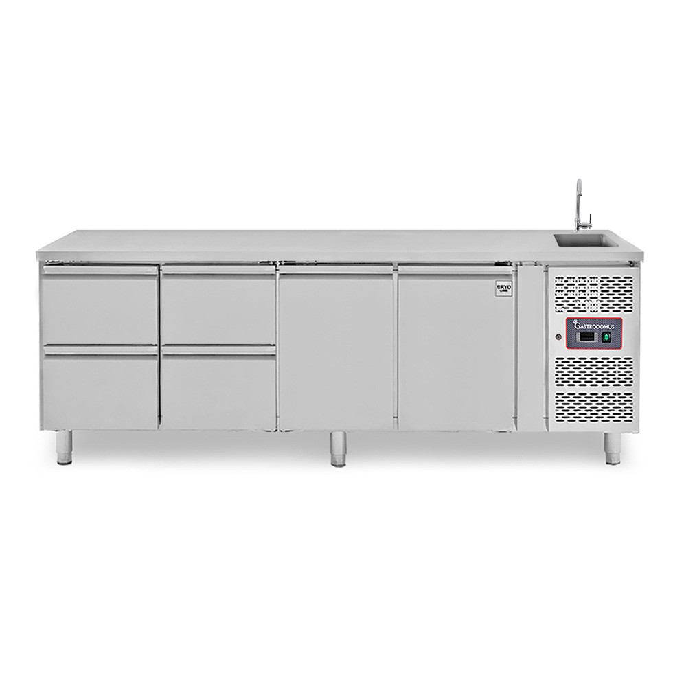 copy of Tavolo refrigerato - 2 porte - Prof. 700 - temperatura -2°C/+8°C