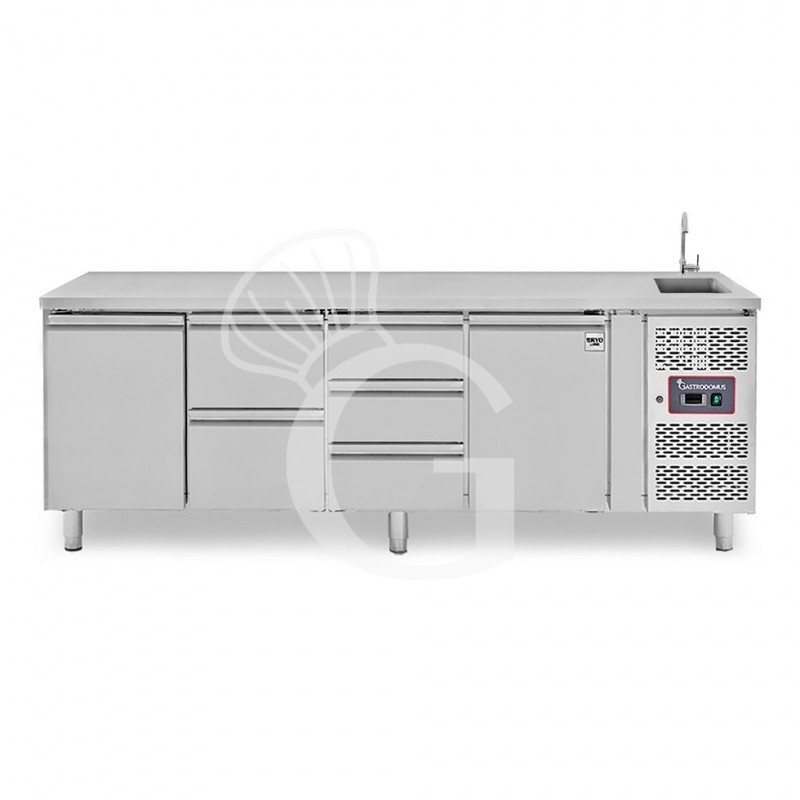 copy of Tavolo refrigerato - 2 porte - Prof. 700 - temperatura -2°C/+8°C