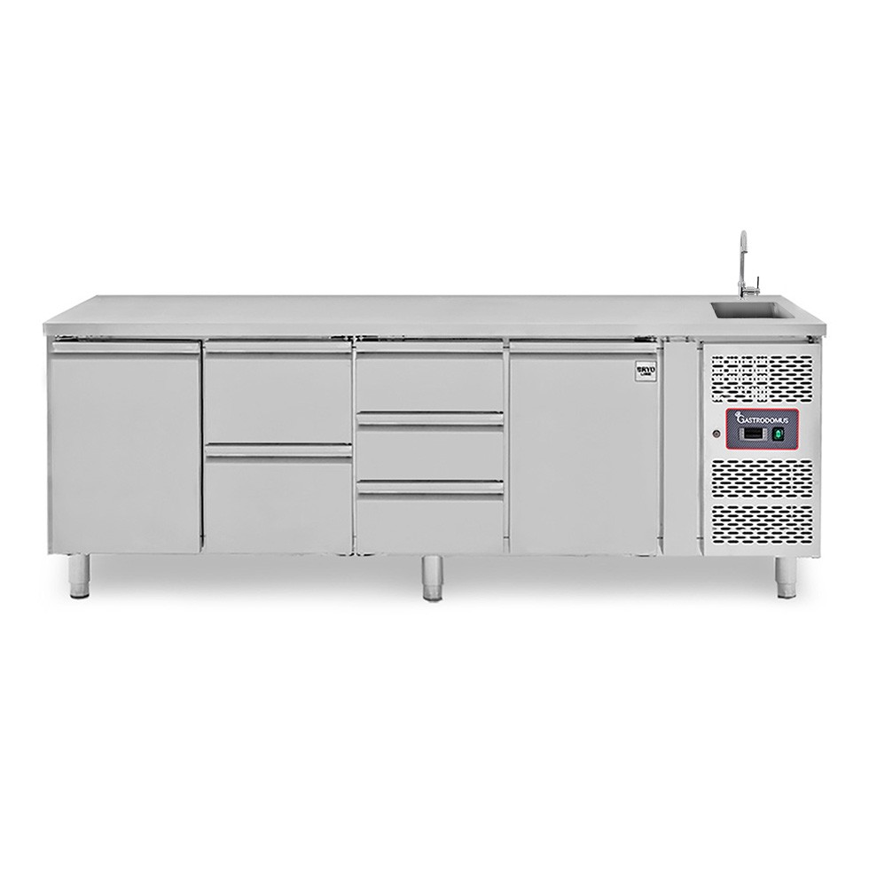 copy of Tavolo refrigerato - 2 porte - Prof. 700 - temperatura -2°C/+8°C