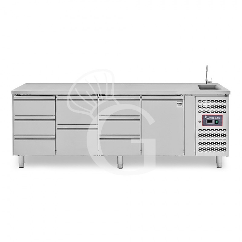 copy of Tavolo refrigerato - 2 porte - Prof. 700 - temperatura -2°C/+8°C