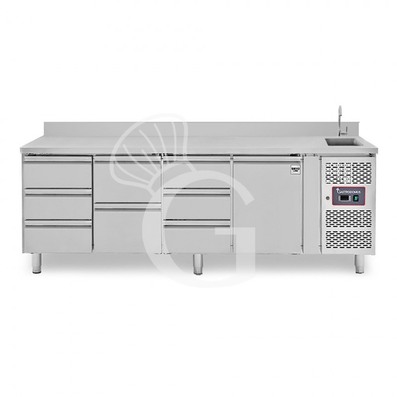 copy of Tavolo refrigerato - 2 porte - Prof. 700 - temperatura -2°C/+8°C