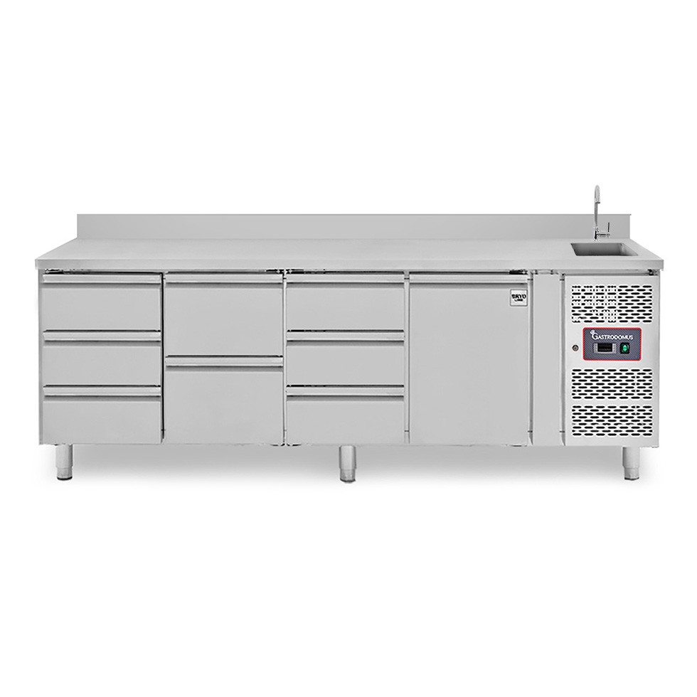 copy of Tavolo refrigerato - 2 porte - Prof. 700 - temperatura -2°C/+8°C