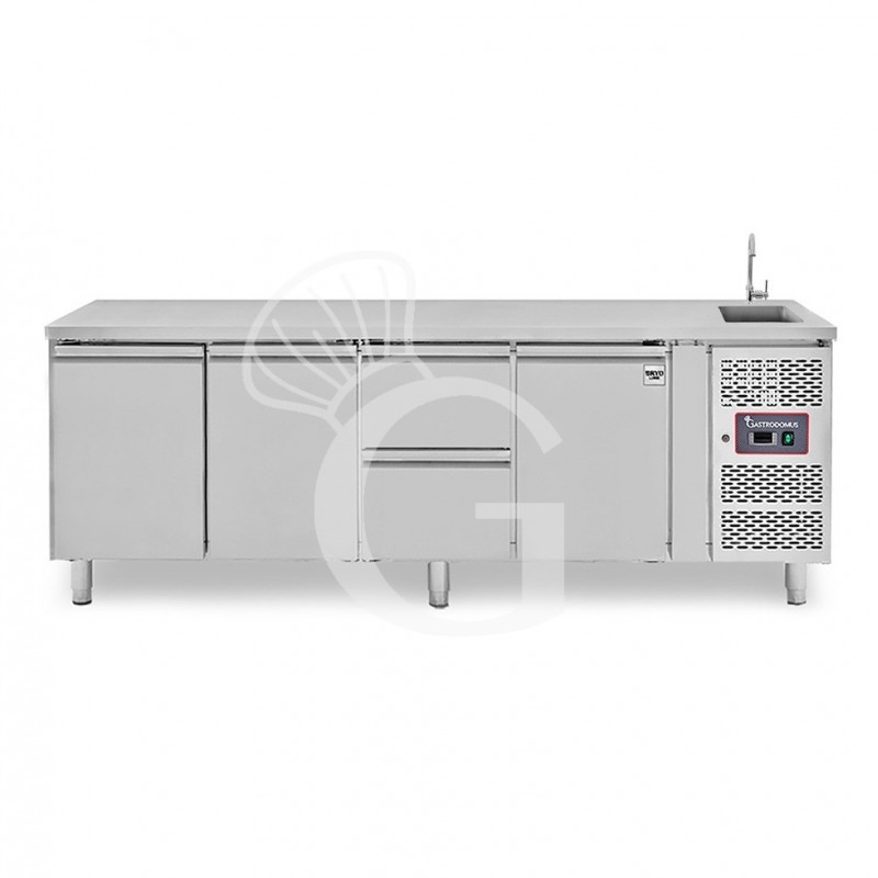 copy of Tavolo refrigerato - 2 porte - Prof. 700 - temperatura -2°C/+8°C