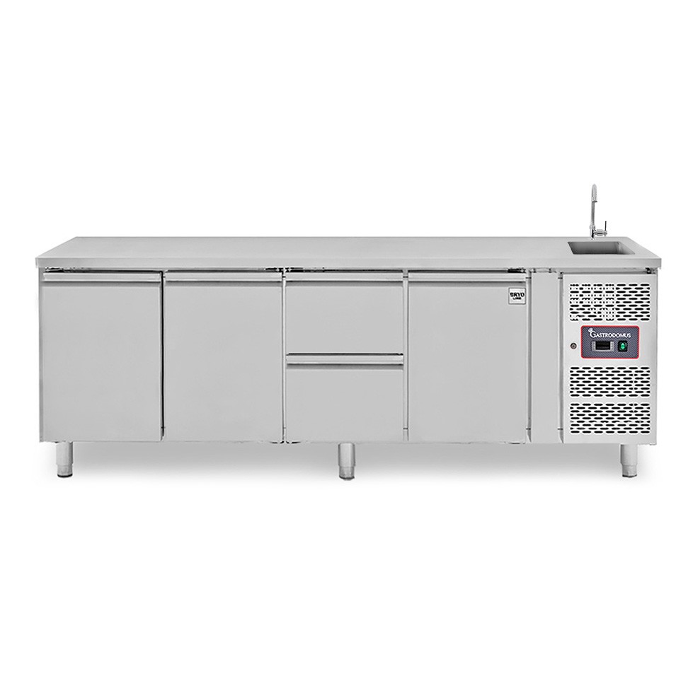 copy of Tavolo refrigerato - 2 porte - Prof. 700 - temperatura -2°C/+8°C