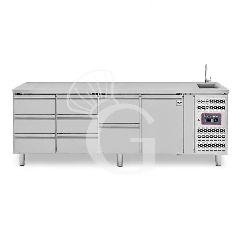 copy of Tavolo refrigerato - 2 porte - Prof. 700 - temperatura -2°C/+8°C