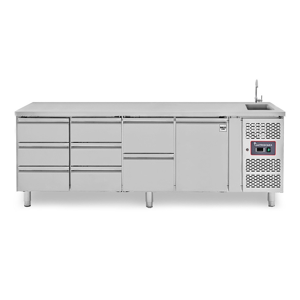 copy of Tavolo refrigerato - 2 porte - Prof. 700 - temperatura -2°C/+8°C