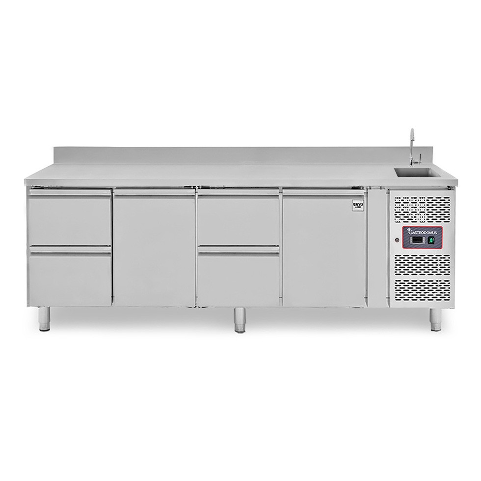 copy of Tavolo refrigerato - 2 porte - Prof. 700 - temperatura -2°C/+8°C