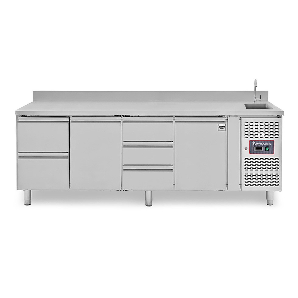 copy of Tavolo refrigerato - 2 porte - Prof. 700 - temperatura -2°C/+8°C