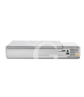 copy of Vetrinetta refrigerata per pizzeria, lunghezza 180 cm, predisposta per 9 bacinelle GN1/4