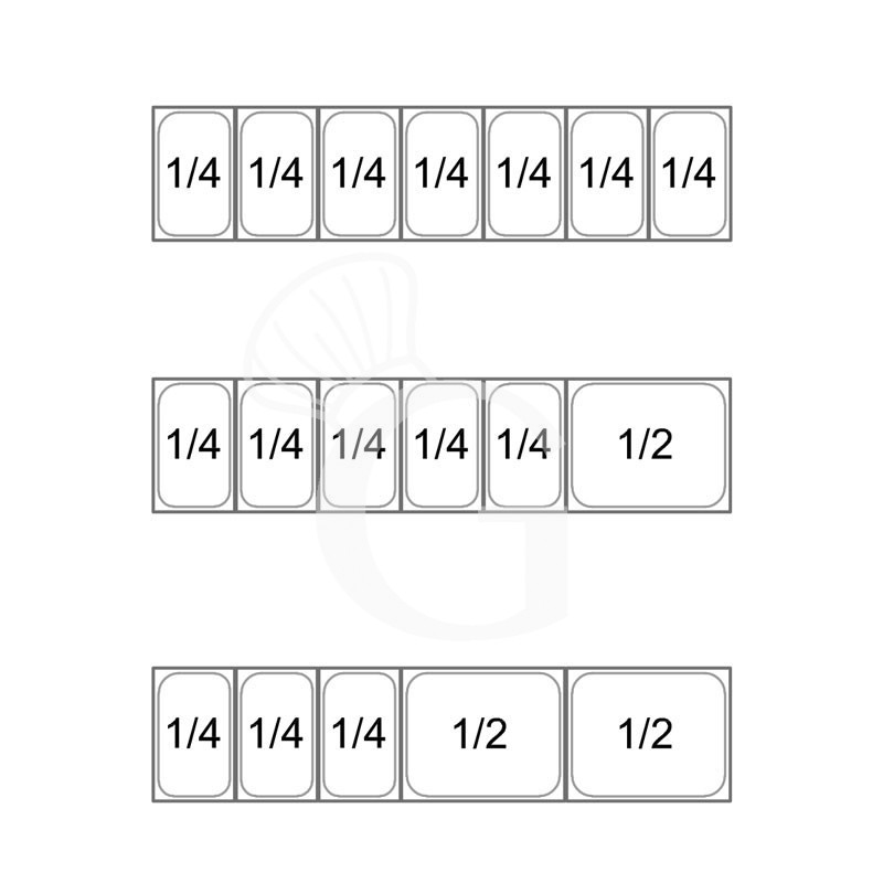 copy of Vetrinetta refrigerata per pizzeria, lunghezza 180 cm, predisposta per 9 bacinelle GN1/4