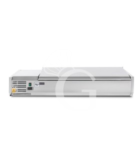 copy of Vetrinetta refrigerata per pizzeria, lunghezza 180 cm, predisposta per 9 bacinelle GN1/4