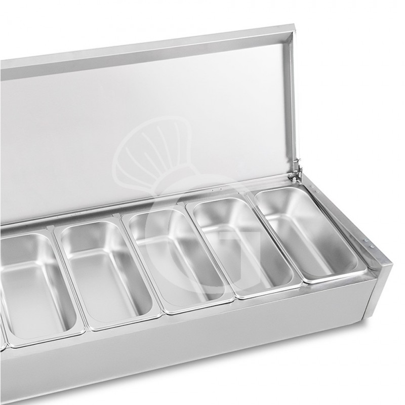 copy of Vetrinetta refrigerata per pizzeria, lunghezza 180 cm, predisposta per 9 bacinelle GN1/4