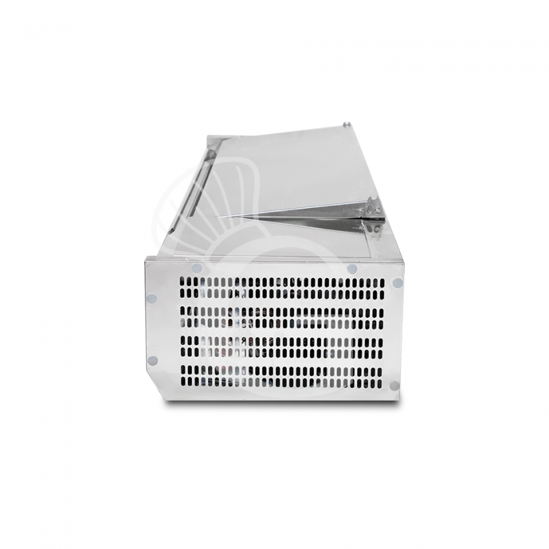 copy of Vetrinetta refrigerata per pizzeria, lunghezza 180 cm, predisposta per 9 bacinelle GN1/4