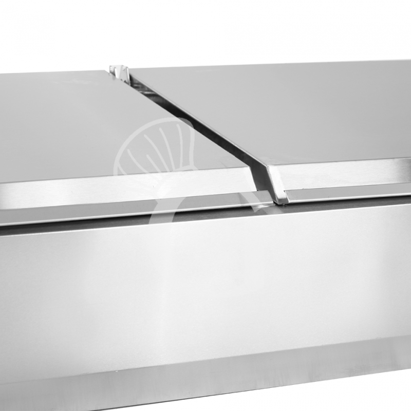 copy of Vetrinetta refrigerata per pizzeria, lunghezza 180 cm, predisposta per 9 bacinelle GN1/4