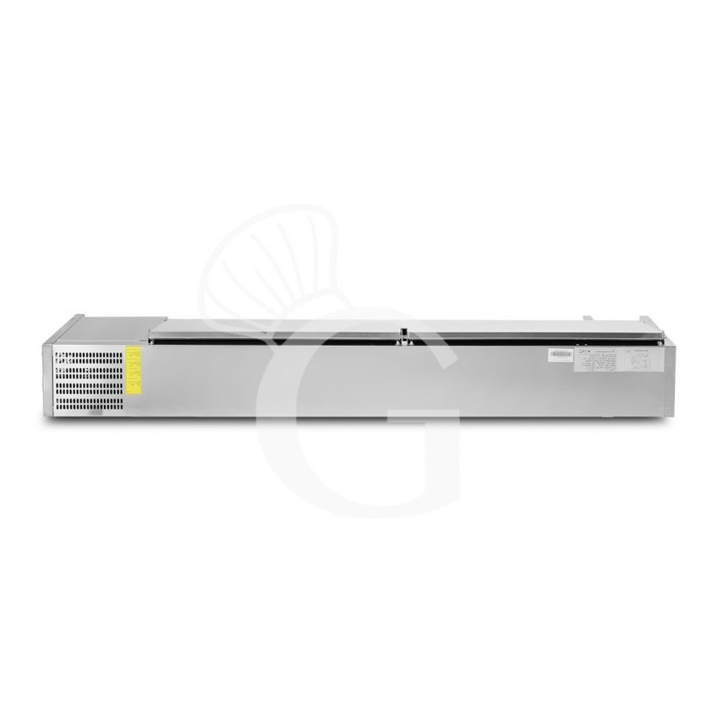 copy of Vetrinetta refrigerata per pizzeria, lunghezza 180 cm, predisposta per 9 bacinelle GN1/4