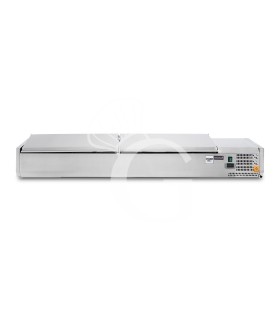 copy of Vetrinetta refrigerata per pizzeria, lunghezza 180 cm, predisposta per 9 bacinelle GN1/4
