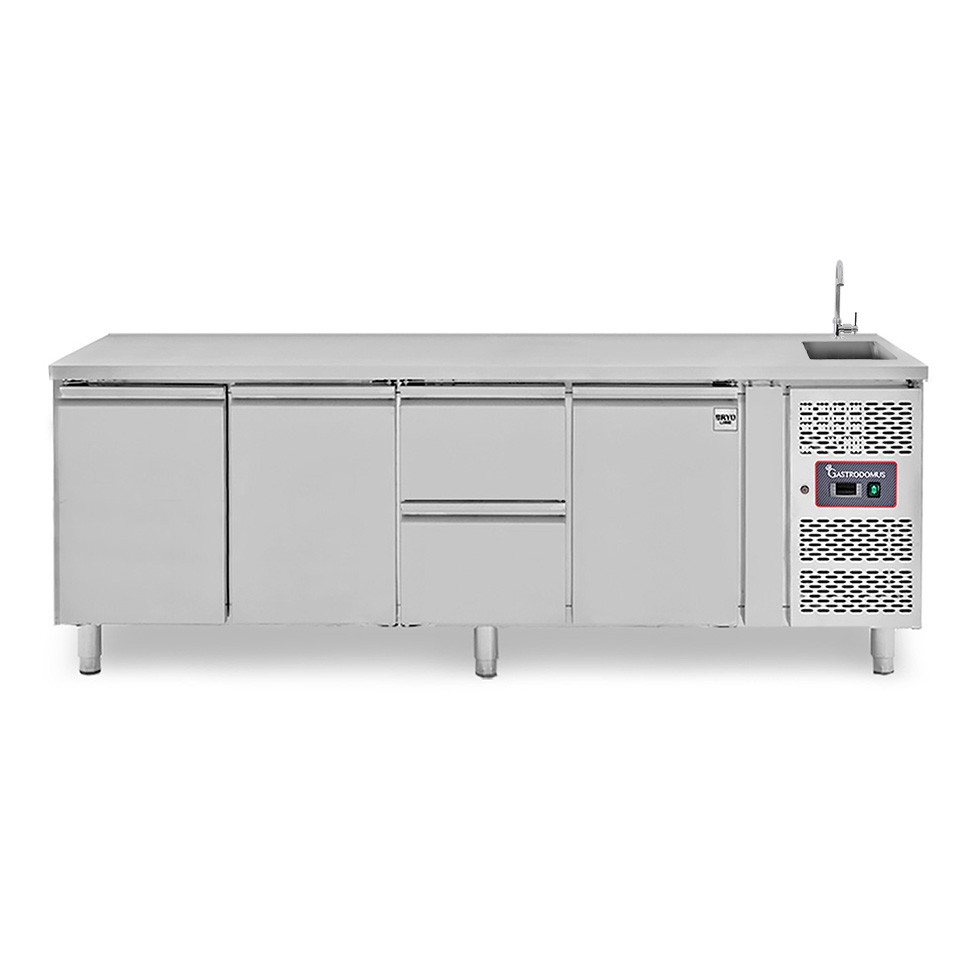 copy of Tavolo refrigerato - 2 porte - Prof. 700 - temperatura -2°C/+8°C