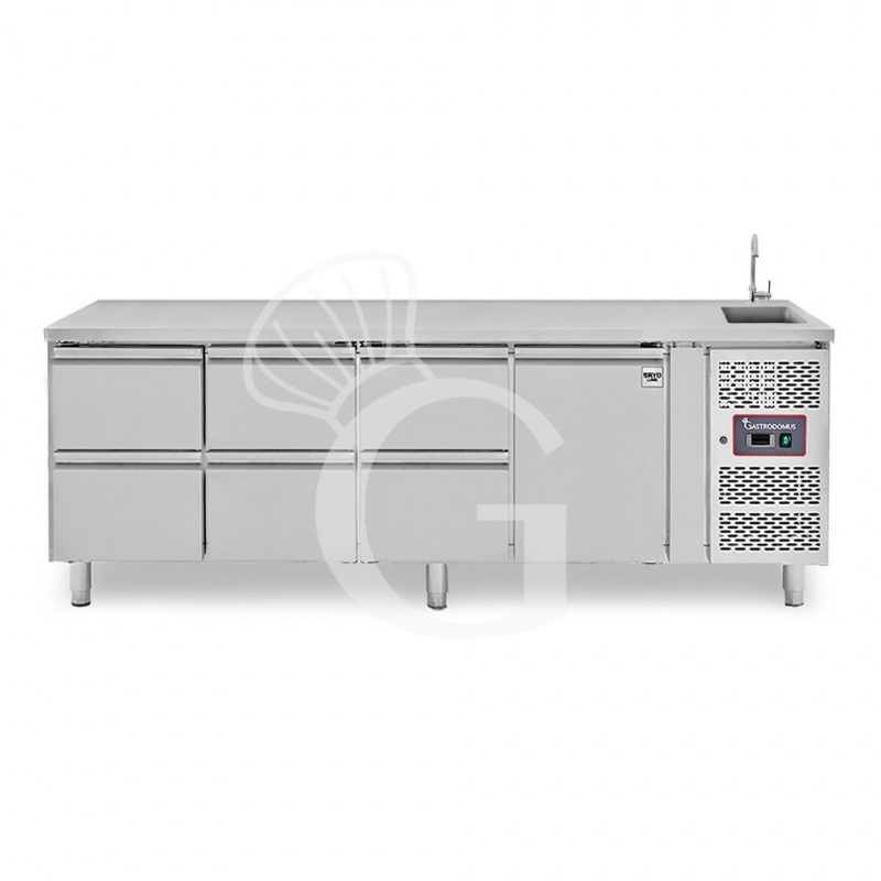 copy of Tavolo refrigerato - 2 porte - Prof. 700 - temperatura -2°C/+8°C