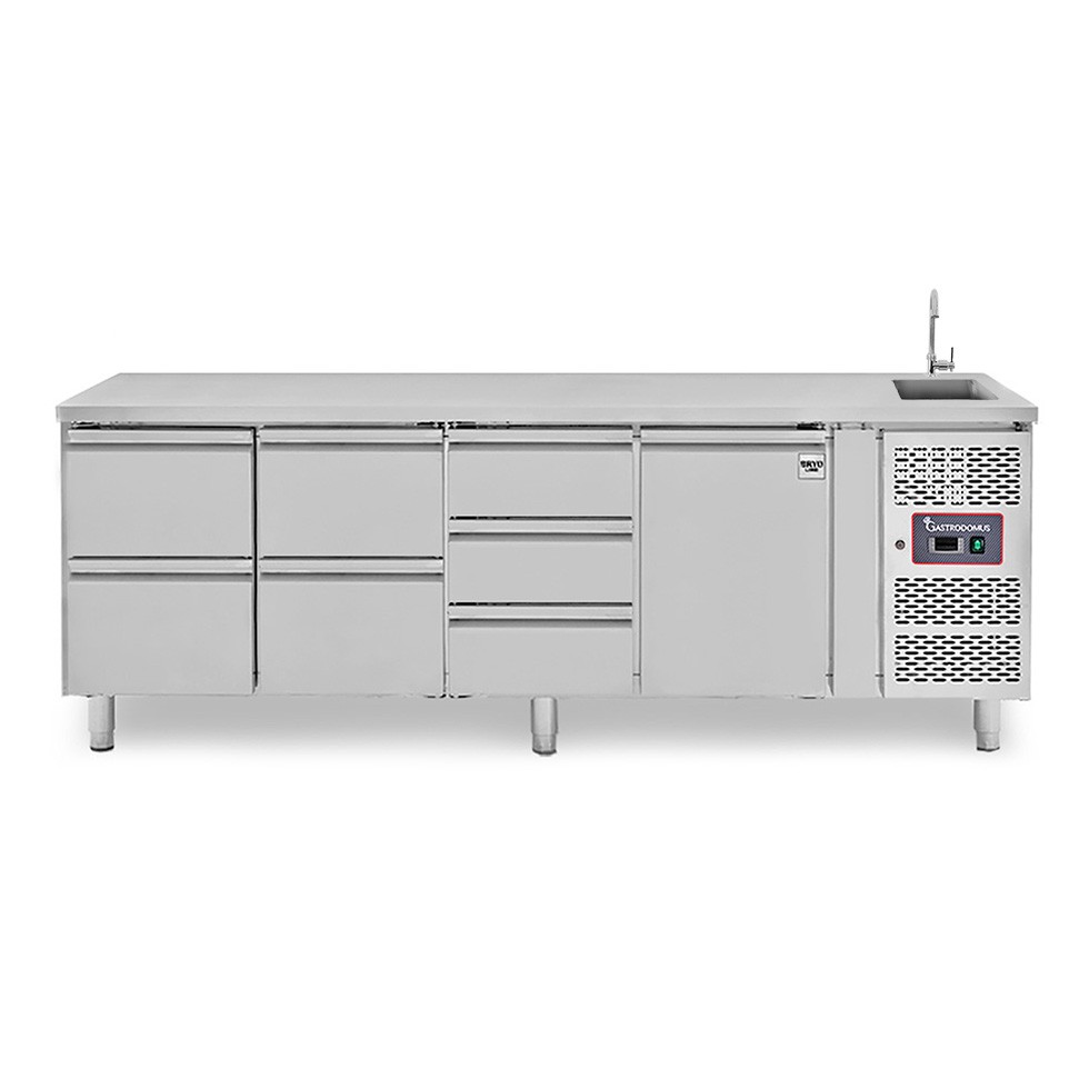 copy of Tavolo refrigerato - 2 porte - Prof. 700 - temperatura -2°C/+8°C