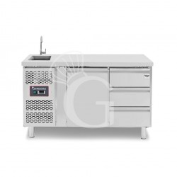 copy of Tavolo refrigerato - 2 porte - Prof. 700 - temperatura -2°C/+8°C