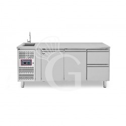 copy of Tavolo refrigerato - 2 porte - Prof. 700 - temperatura -2°C/+8°C