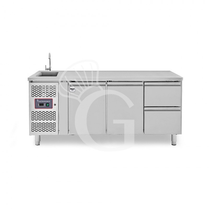 copy of Tavolo refrigerato - 2 porte - Prof. 700 - temperatura -2°C/+8°C