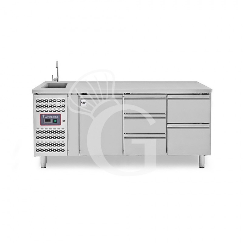 copy of Tavolo refrigerato - 2 porte - Prof. 700 - temperatura -2°C/+8°C