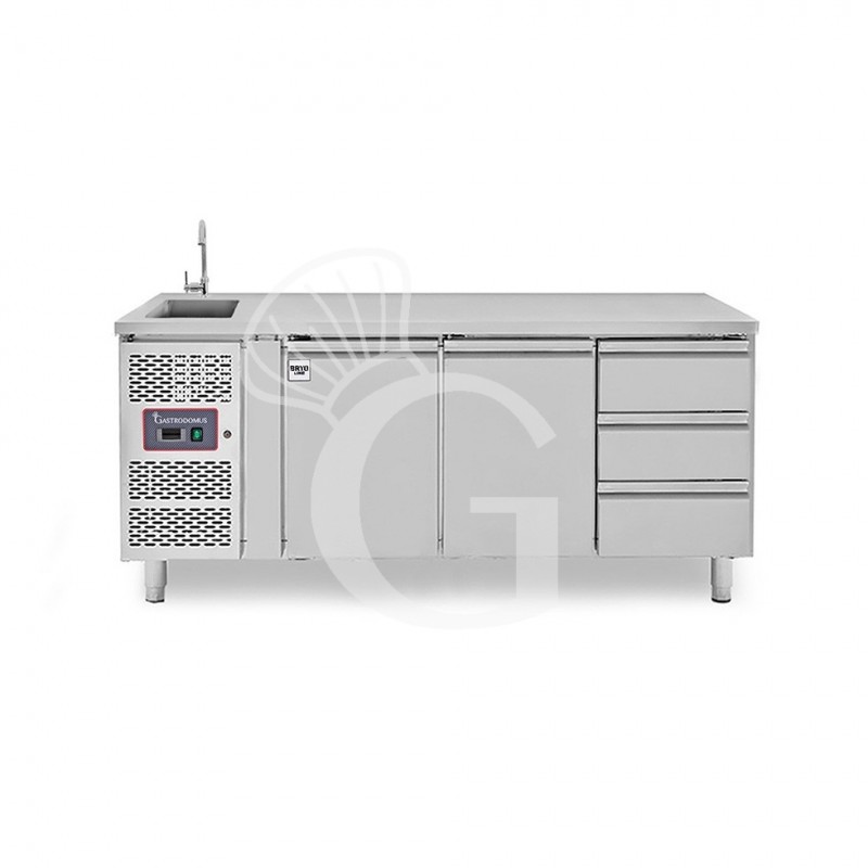 copy of Tavolo refrigerato - 2 porte - Prof. 700 - temperatura -2°C/+8°C