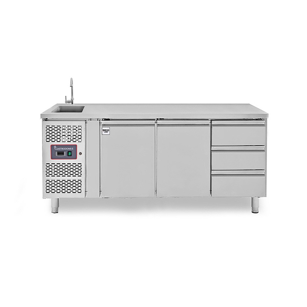 copy of Tavolo refrigerato - 2 porte - Prof. 700 - temperatura -2°C/+8°C