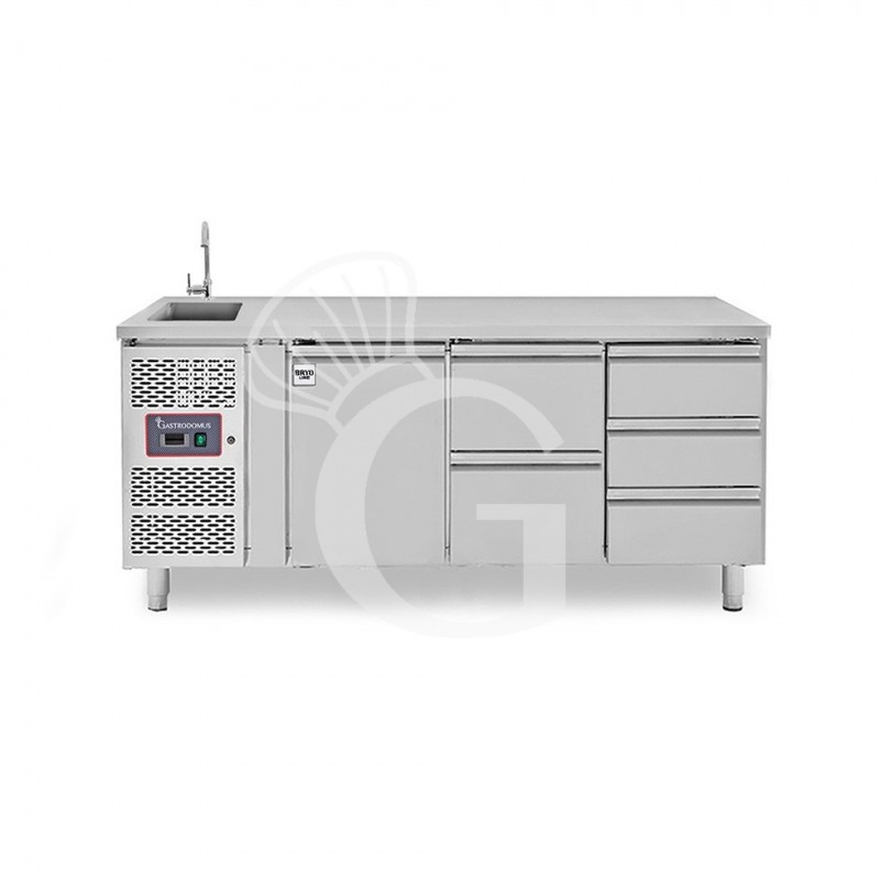 copy of Tavolo refrigerato - 2 porte - Prof. 700 - temperatura -2°C/+8°C