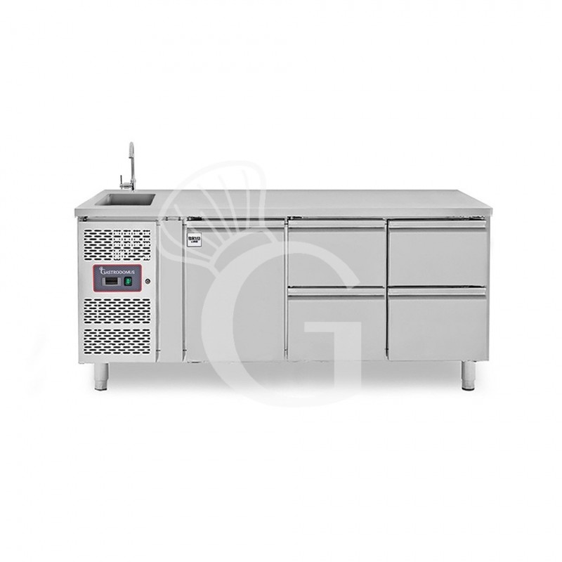 copy of Tavolo refrigerato - 2 porte - Prof. 700 - temperatura -2°C/+8°C