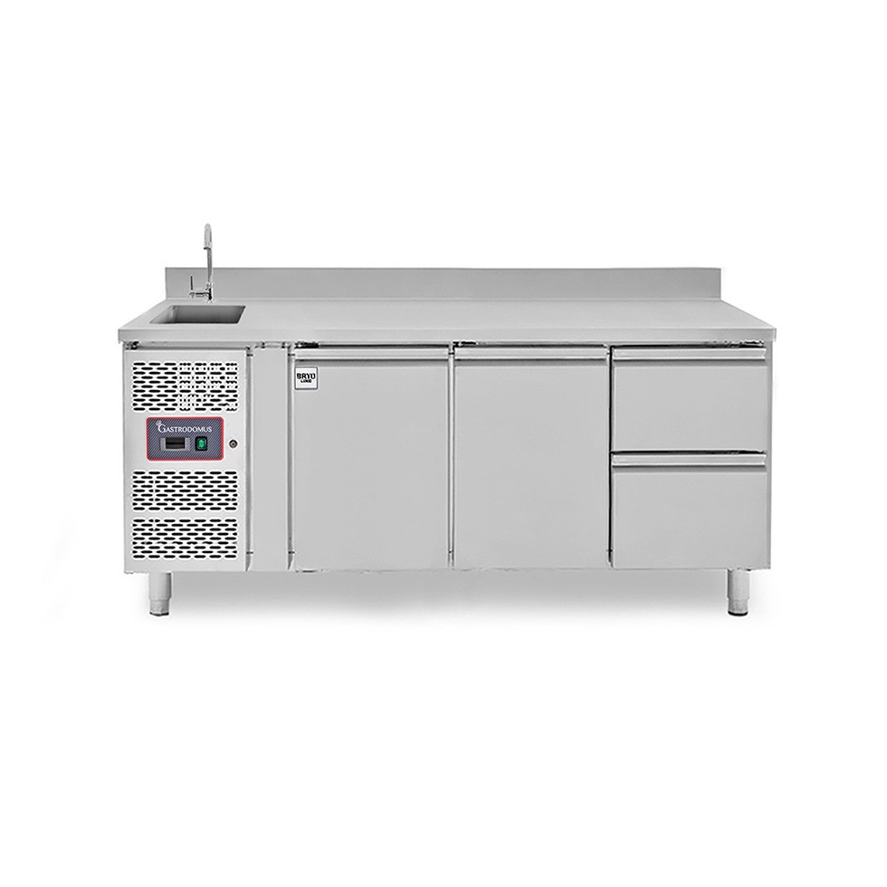 copy of Tavolo refrigerato - 2 porte - Prof. 700 - temperatura -2°C/+8°C